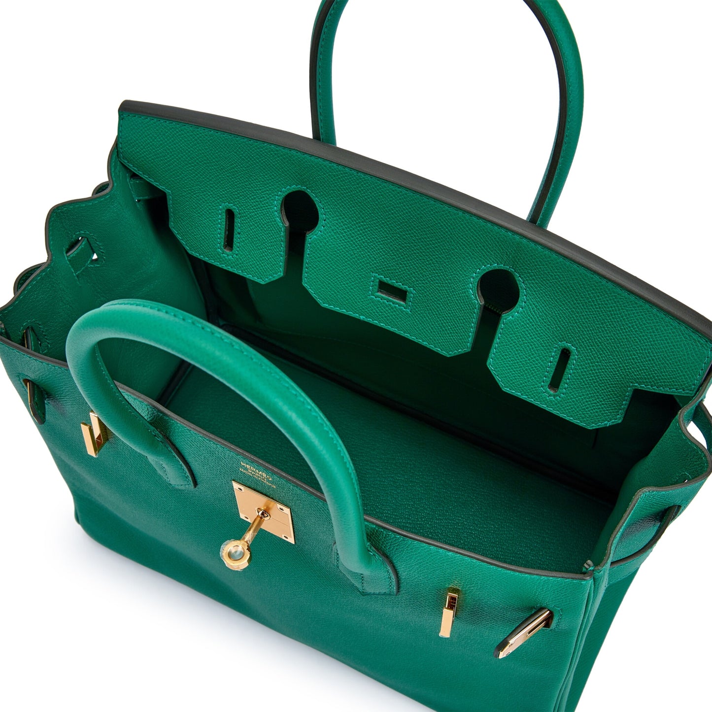Vert Vertigo Epsom Birkin 30 Gold Hardware