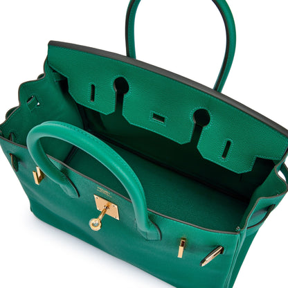 Vert Vertigo Epsom Birkin 30 Gold Hardware